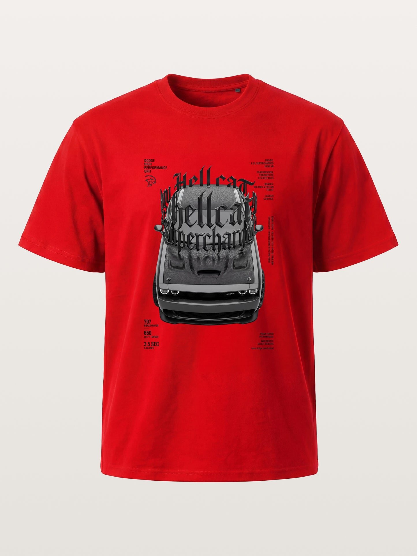 Gothic Hellcat Front View Print Cotton T-shirt