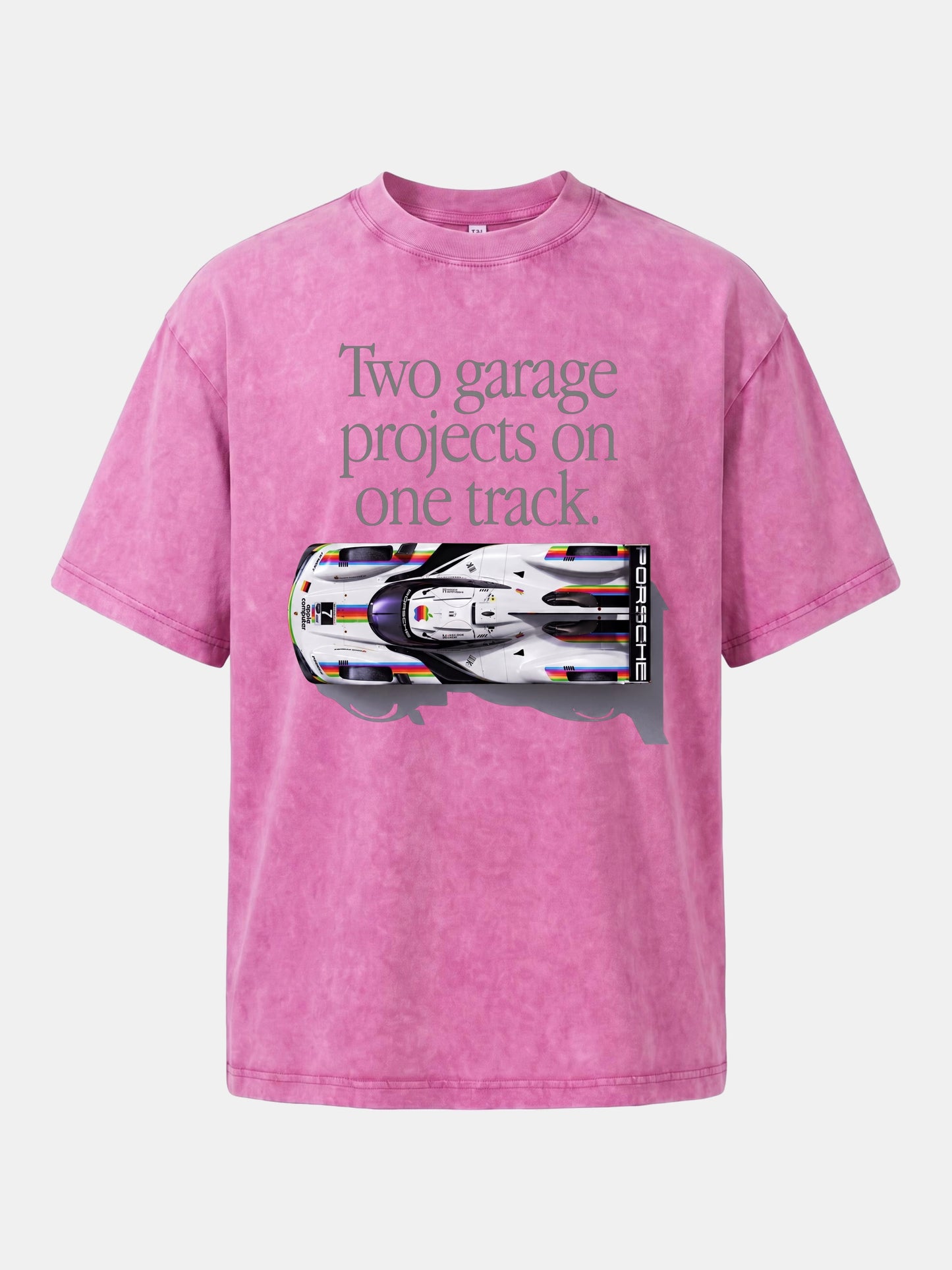 Le Mans Racer Two Garage Quote Washed T-shirt