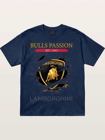 Lamborghini 1963 Tear Logo Cotton T-shirt