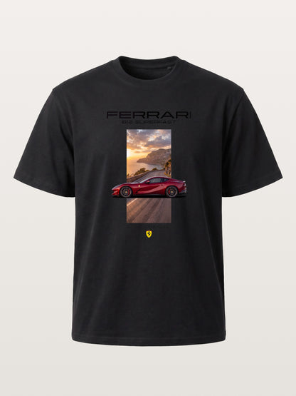 Ferrari 812 Tuscan Road Print Gildan T-shirt