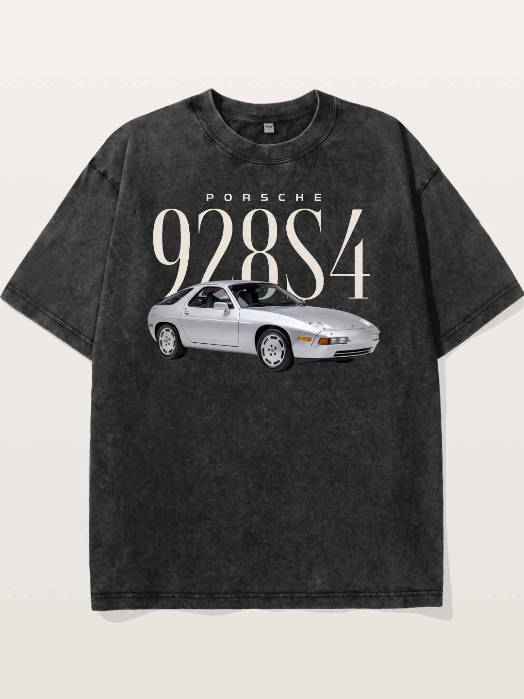 Porsche 928 S4 Silver Coupe Washed T-shirt