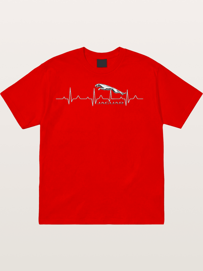 Jaguar Heartbeat Silhouette Cotton T-shirt