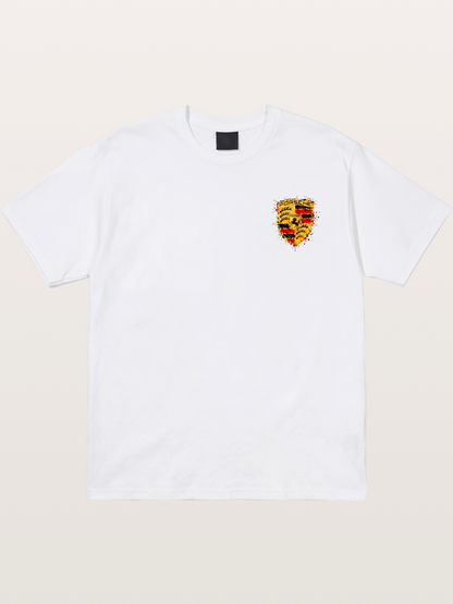 Porsche Splash Crest Design Cotton T-shirt