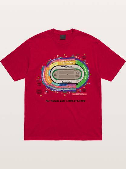 NASCAR Track Seating Map Art Print Gildan T-shirt