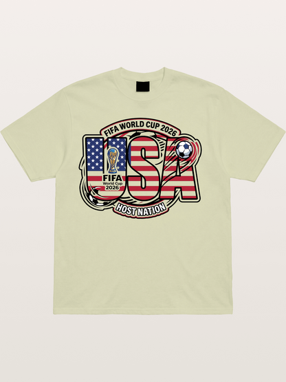 USA 2026 World Cup Typography Cotton T-shirt
