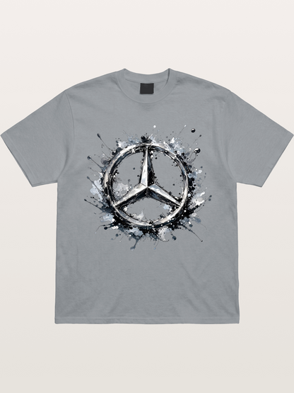 Mercedes Ink Wash Logo Art Gildan T-shirt