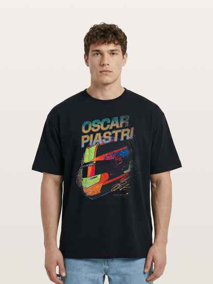 Oscar Piastri McLaren Helmet Cotton T-shirt