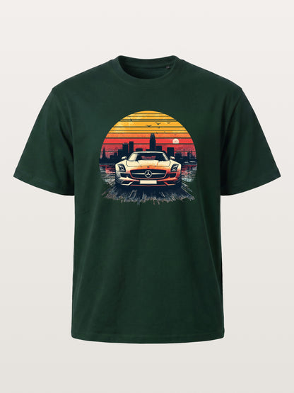 AMG Sport Car Retro Sunset Cityscape Gildan T-shirt