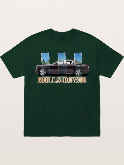 Torn Paper Rolls Royce Collage Gildan T-shirt