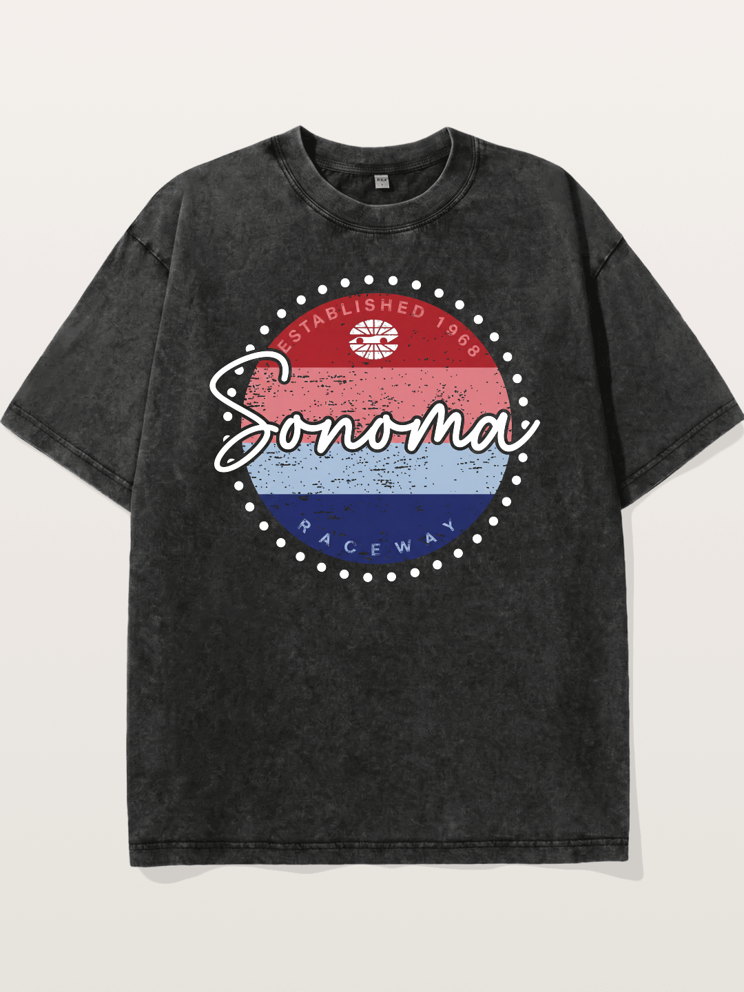 Sonoma Raceway Retro Circular Logo Washed T-shirt