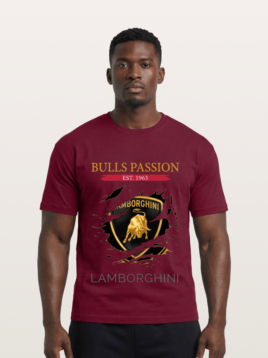 Lamborghini 1963 Tear Logo Gildan T-shirt