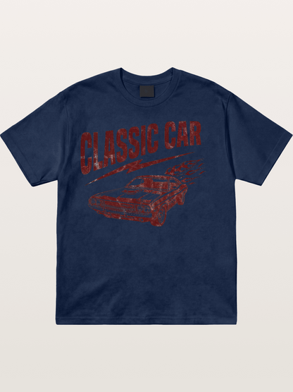 Classic Car Run Cotton T-shirt