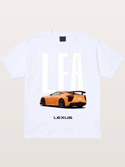 Orange Lexus LFA Rear Print Gildan T-shirt