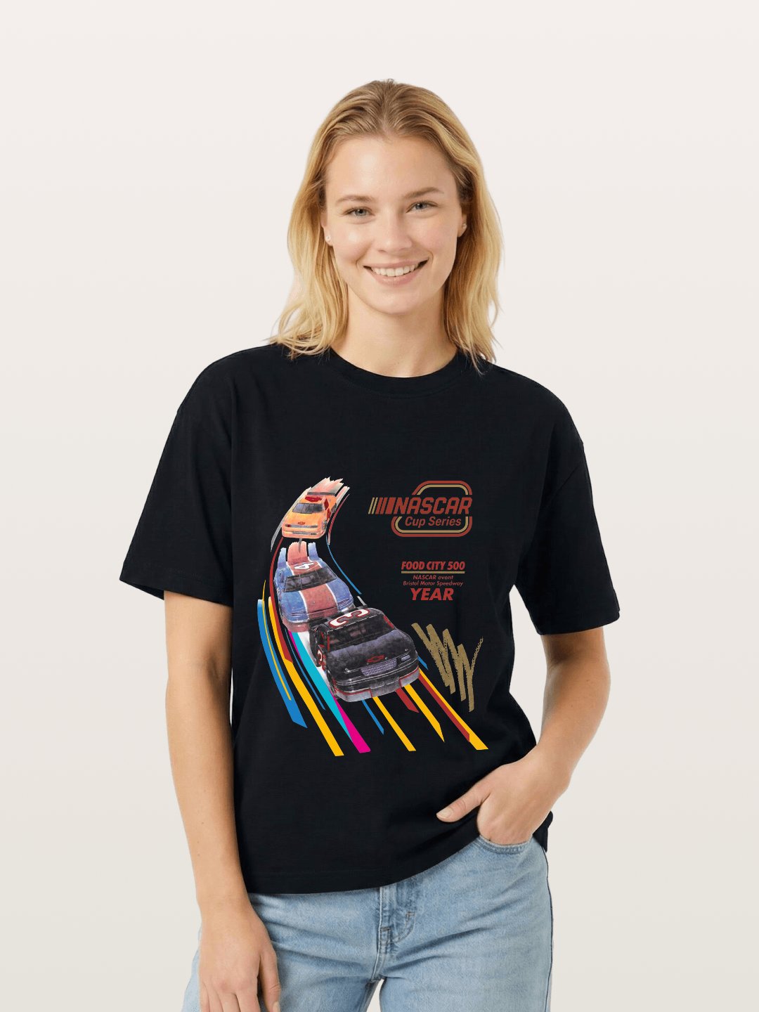 Vintage NASCAR Race Graphic Gildan T-shirt