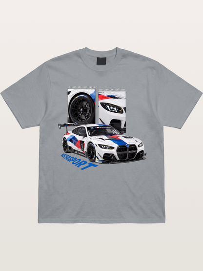 BMW M4 GT Race Car Collage Gildan T-shirt