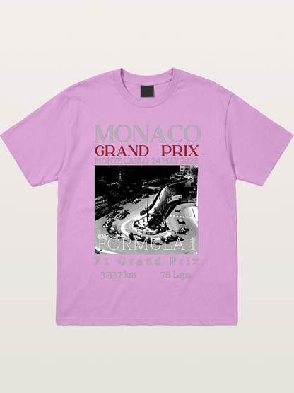 Monaco Grand Prix Black White Aerial Gildan T-shirt