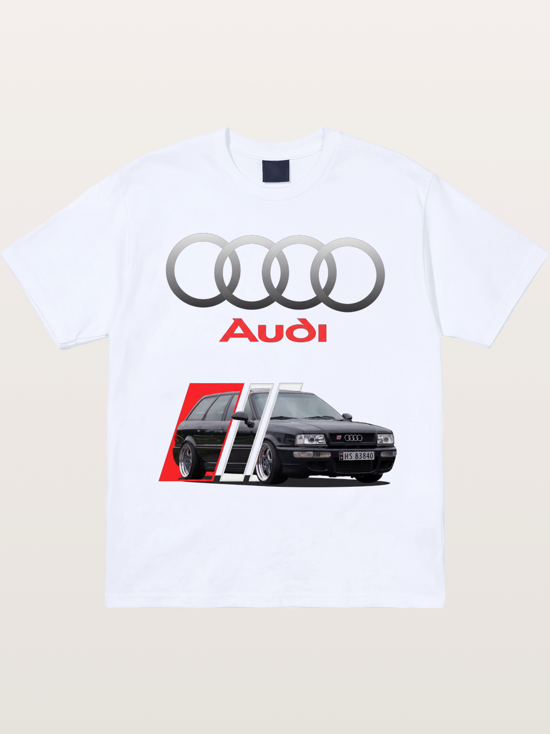 Audi Retro Car Split Design Gildan T-shirt