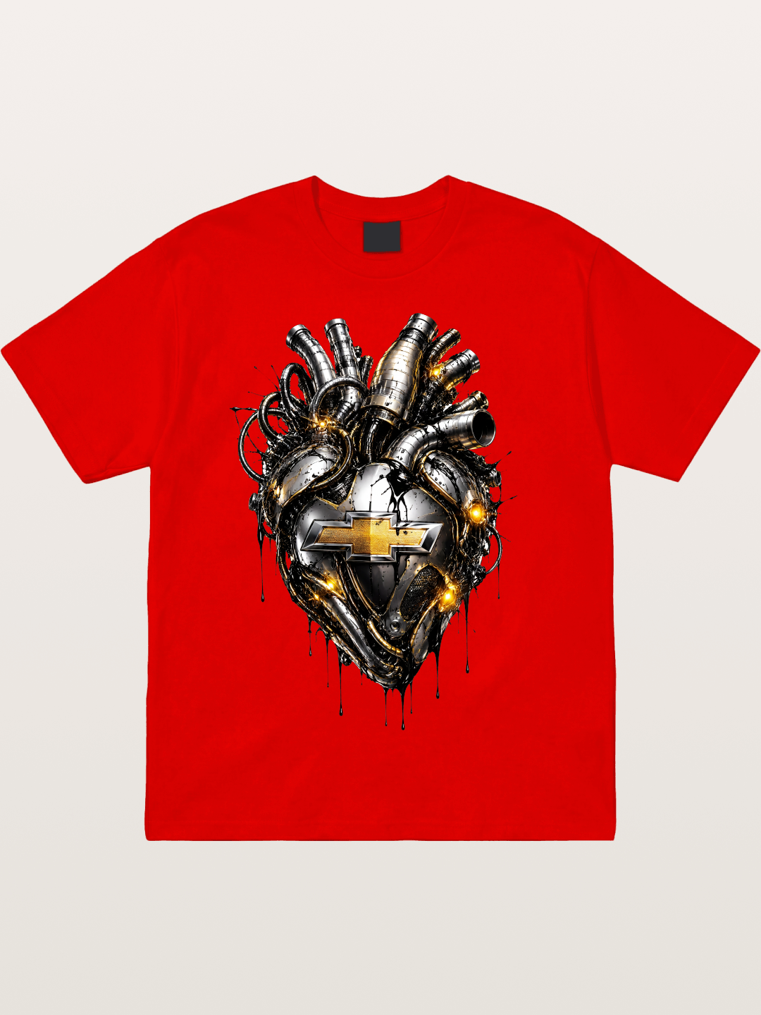 Chevrolet Engine Heart Graphic Cotton T-shirt