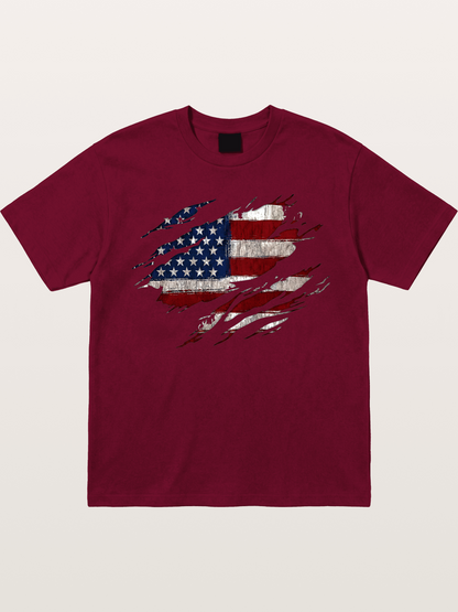 Eagle Claw Retro American Flag Gildan T-shirt