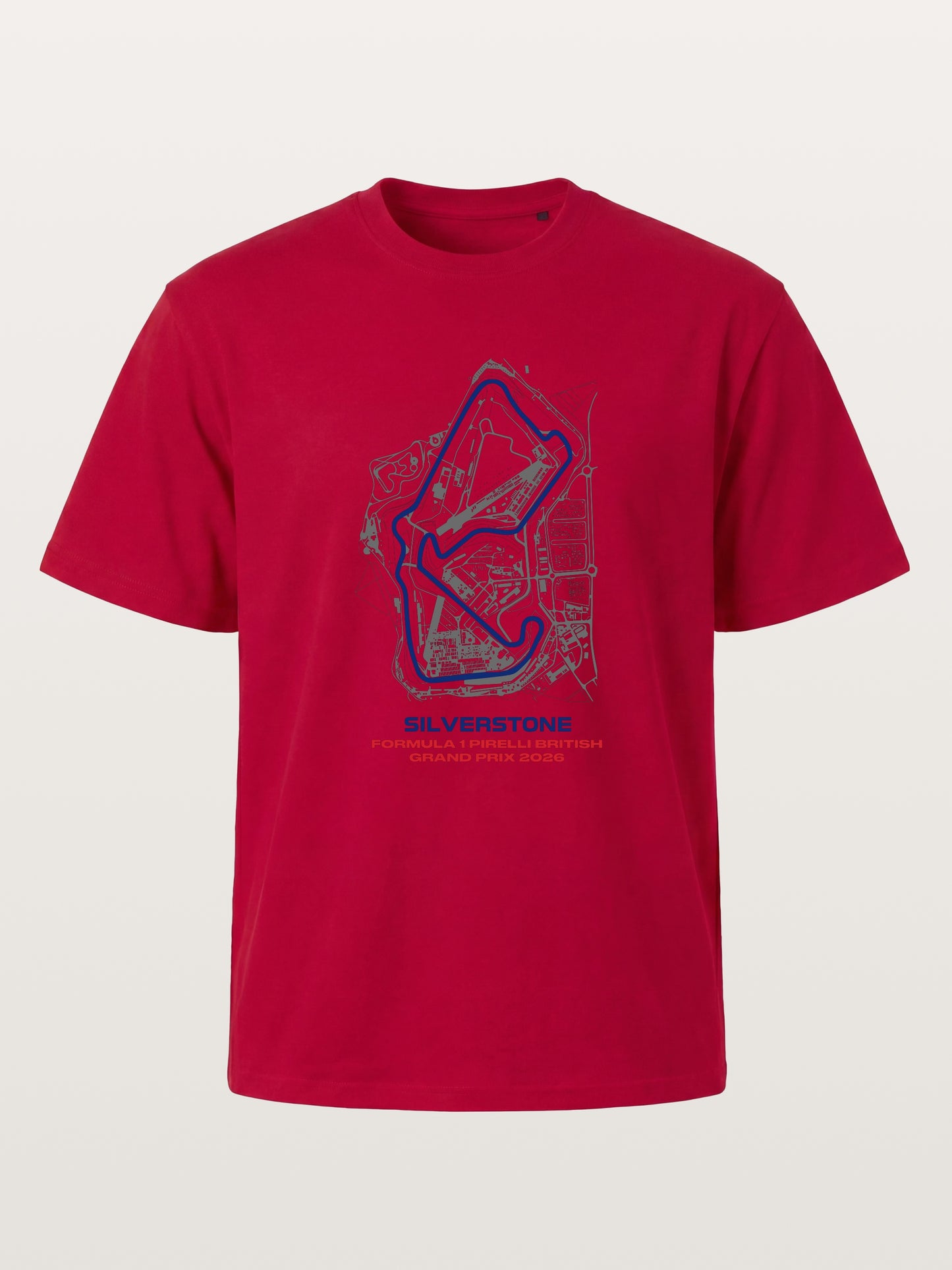 Silverstone Circuit Blueprint Layout Gildan T-shirt
