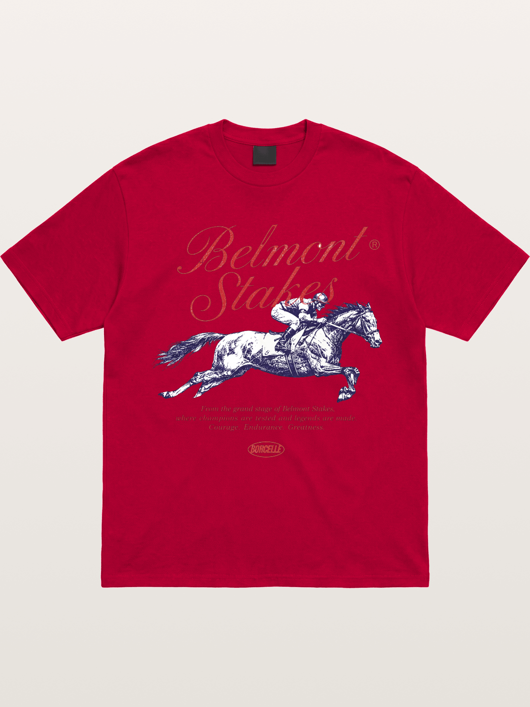 Belmont Stakes Vintage Script Print Gildan T-shirt