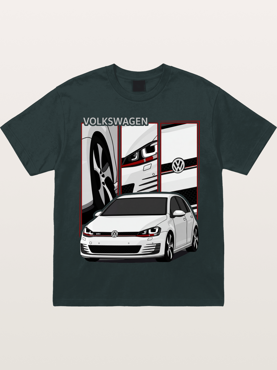 Volkswagen Golf MK7 GTI Front Gildan T-shirt