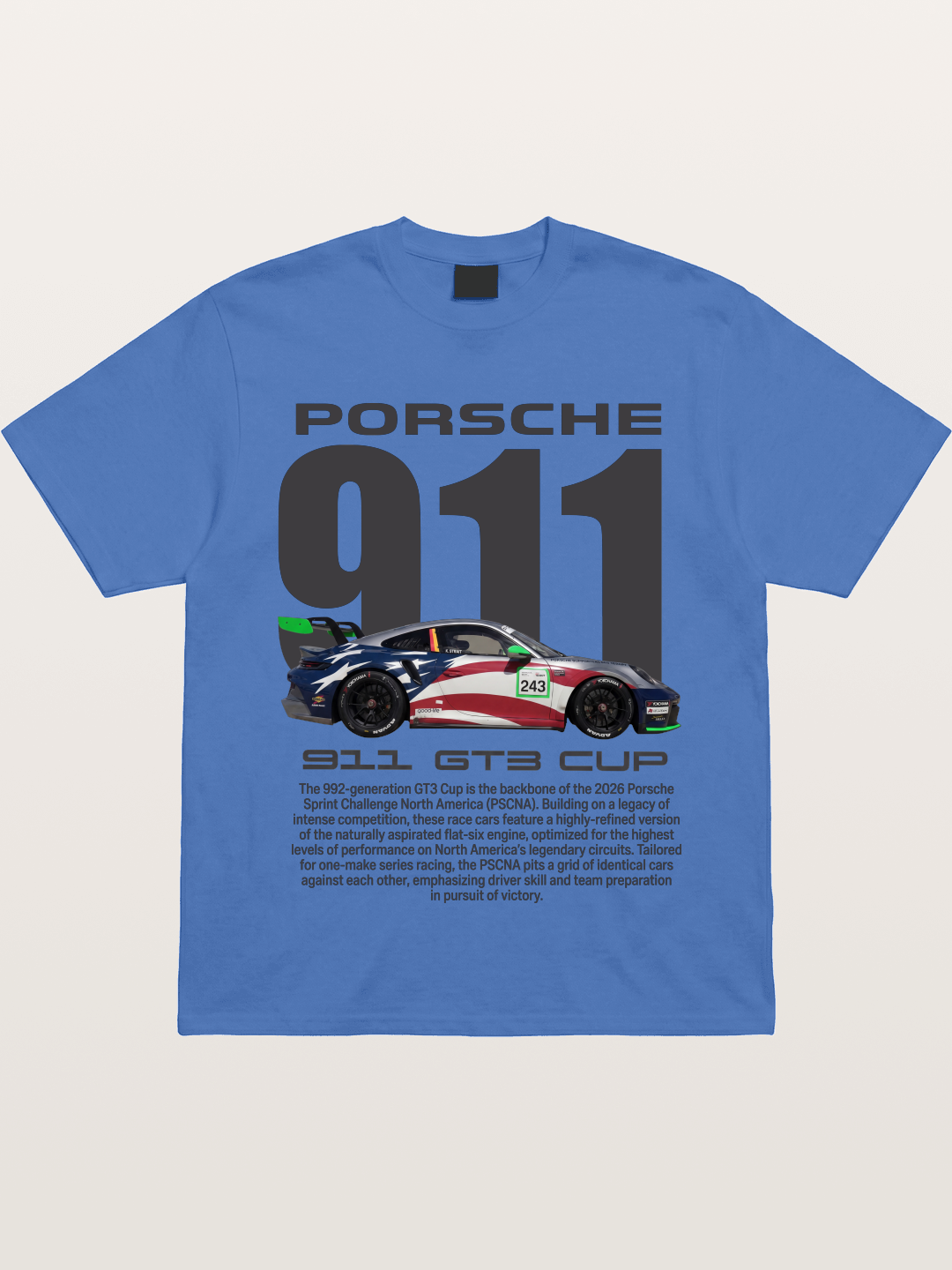 Porsche 911 GT3 Cup American Colors Gildan T-shirt