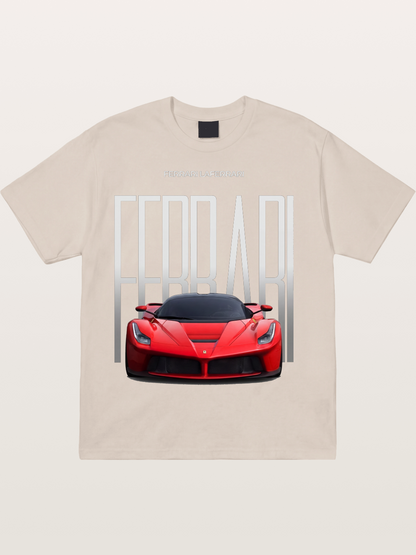 Red Ferrari LaFerrari Hypercar Cotton T-shirt