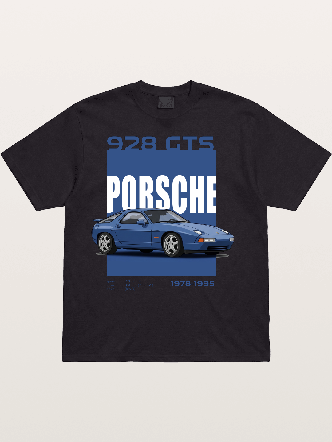 Porsche 928 GTS Blue Classic Cotton T-shirt