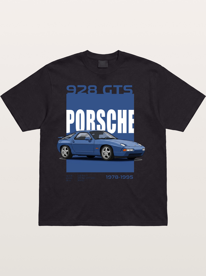 Porsche 928 GTS Blue Classic Cotton T-shirt