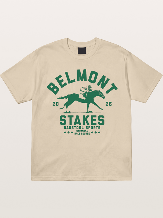 Belmont Stakes Horse Rider Silhouette Gildan T-shirt