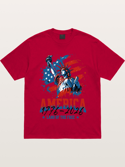 Statue Of Liberty 1776-2026 Gildan T-shirt