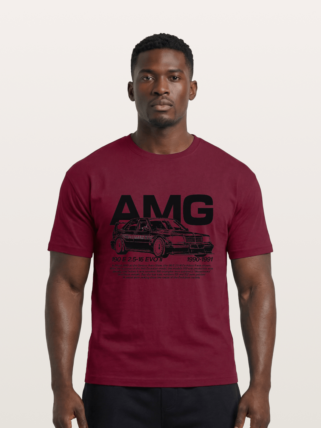 AMG 190E EVO Racing Car Art Gildan T-shirt