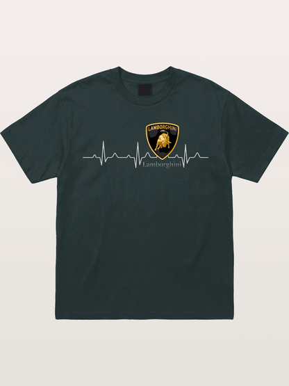 Lamborghini Heartbeat ECG Line Gildan T-shirt