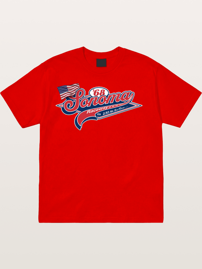 Sonoma Raceway 1968 Vintage Script Cotton T-shirt