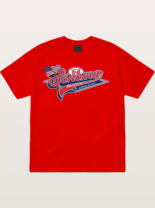 Sonoma Raceway 1968 Vintage Script Cotton T-shirt