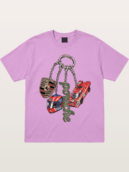 Porsche Vintage Race Charm Combo Gildan T-shirt