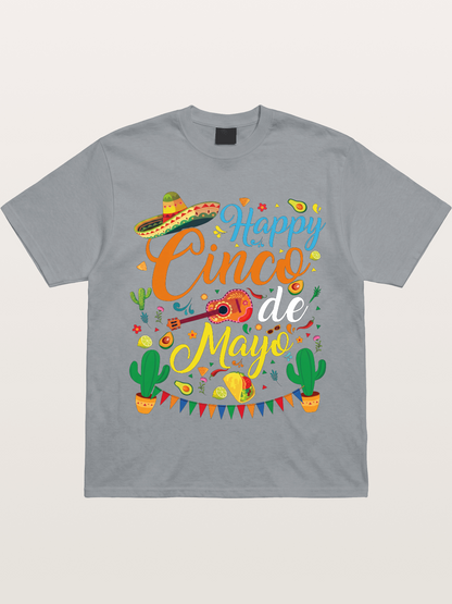 Cinco de Mayo Colorful Festival Design Gildan T-shirt