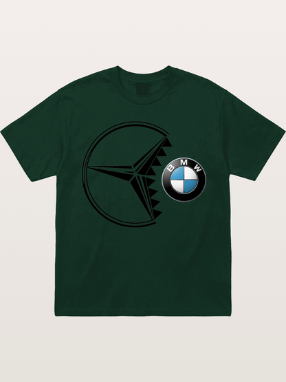 Mercedes vs BMW Logo Art Gildan T-shirt