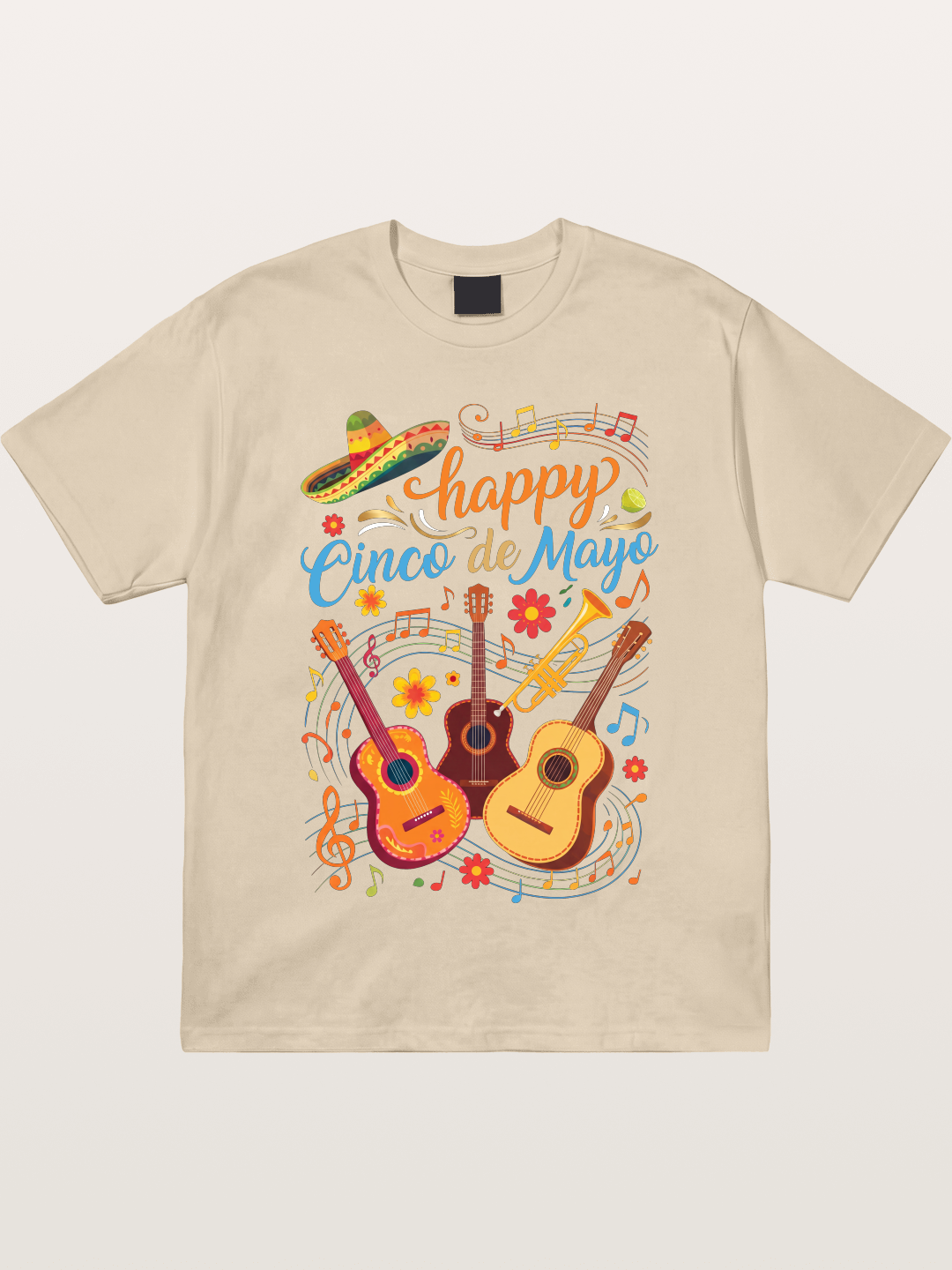 Mexican Guitar Trumpet Notes Gildan T-shirt