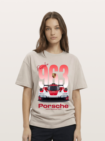Porsche 963 IMSA WeatherTech Race Car Cotton T-shirt