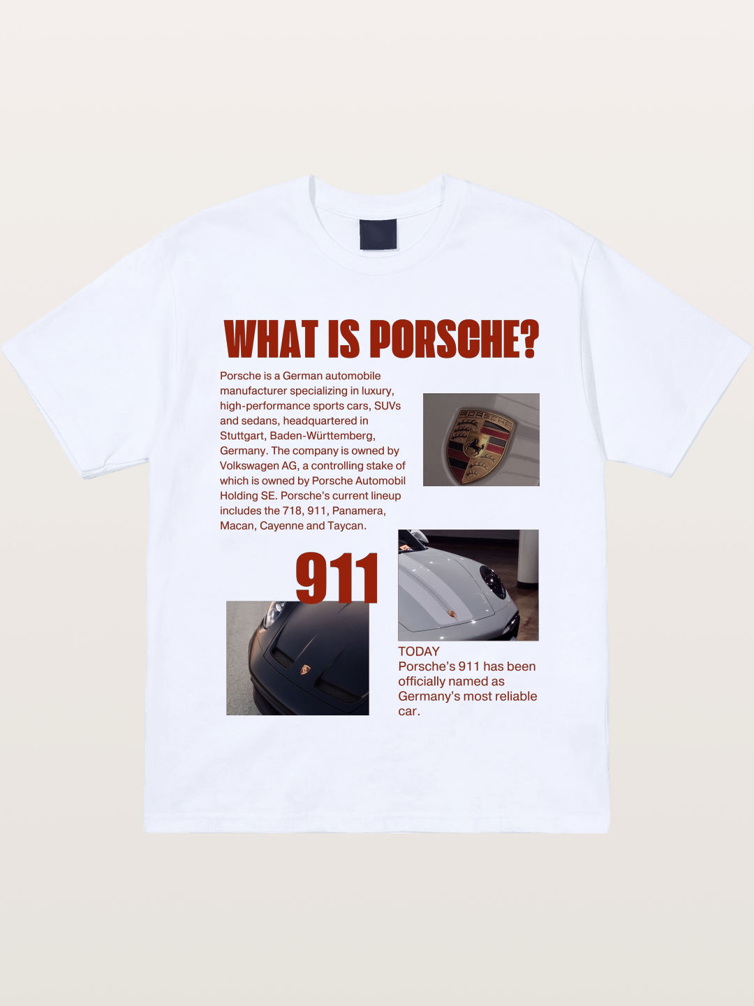 Porsche 911 Information Layout Gildan T-shirt