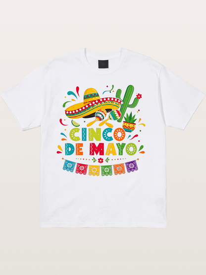 Cinco De Mayo Fiesta Art Cotton T-shirt