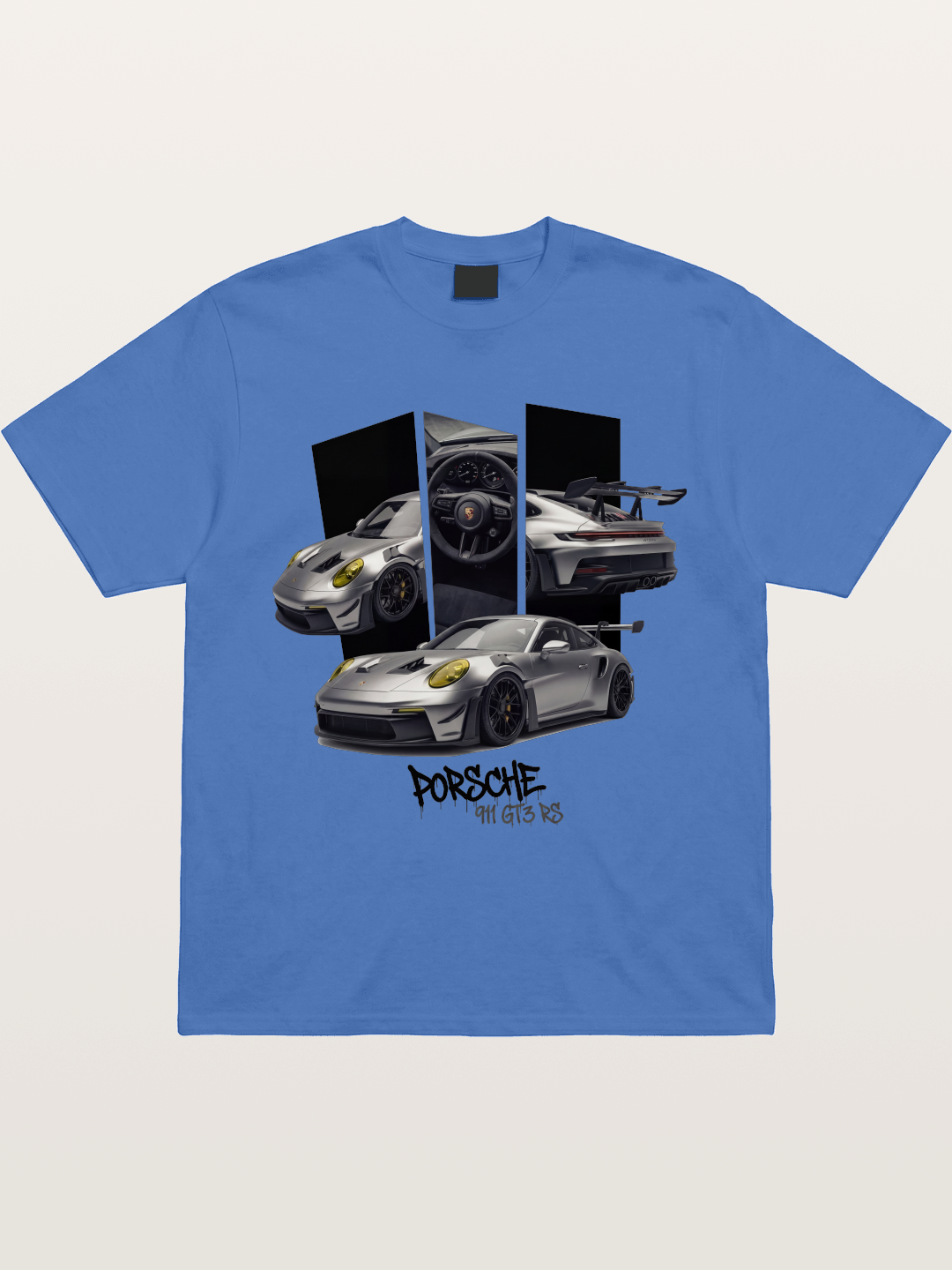 Porsche 911 GT3 RS Split View Montage Gildan T-shirt