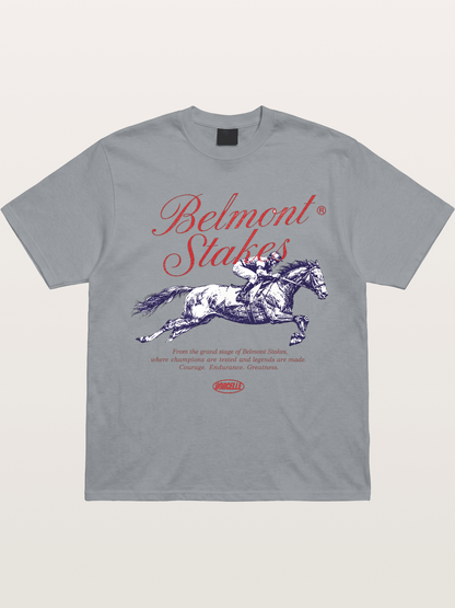 Belmont Stakes Vintage Script Print Gildan T-shirt