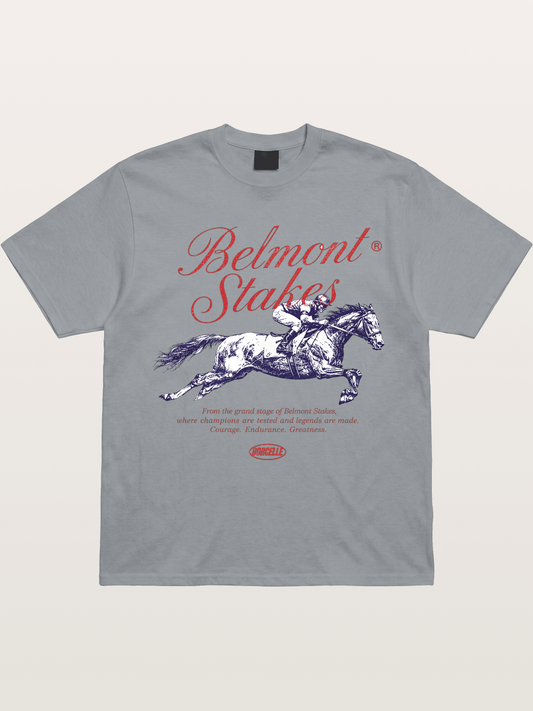 Belmont Stakes Vintage Script Print Gildan T-shirt