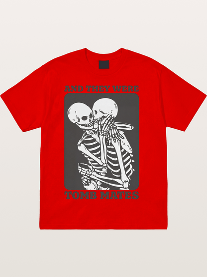 Tomb Mates Skeleton Couple Pride Cotton T-shirt