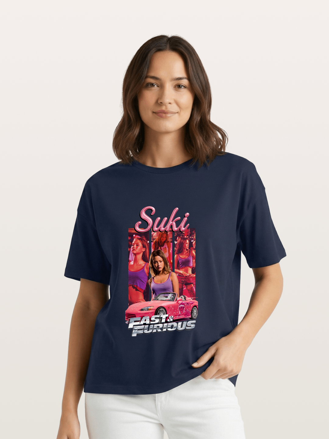 Fast & Furious Pink Crew Gildan T-shirt