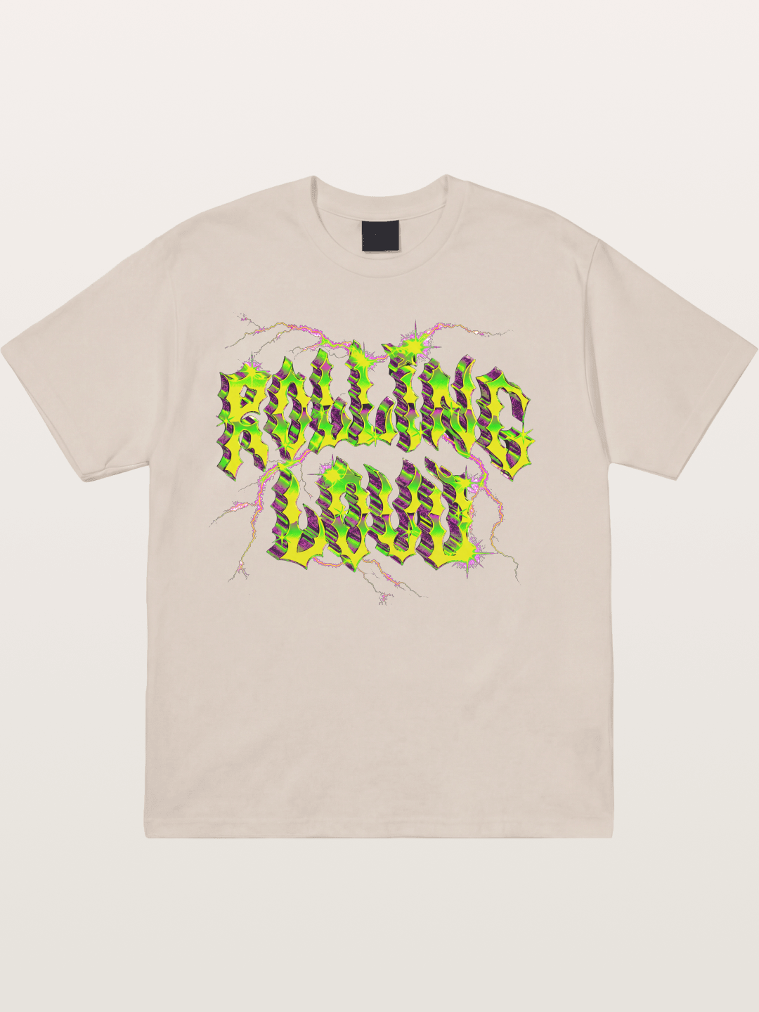 Rolling Loud Neon Lightning Art Cotton T-shirt