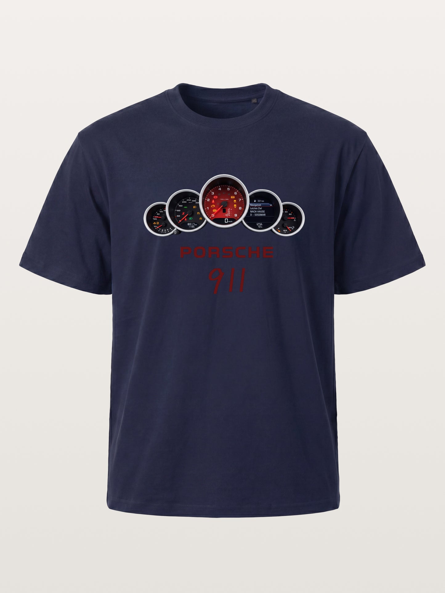 Five Piece Porsche 911 Gauge Cluster Gildan T-shirt